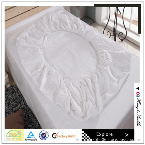 100% cotton customized white bedding set with embroidery
